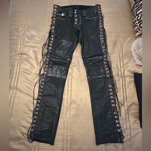 Jimmy Webb NYC custom coated denim punk rock pants stage worn by Tommy Henriksen